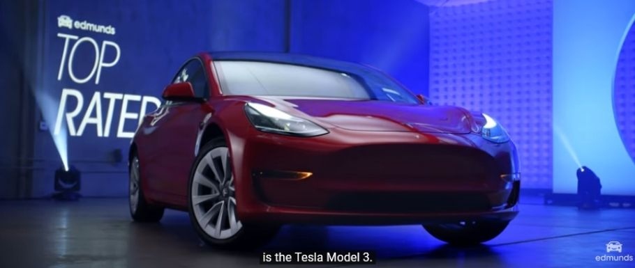  Tesla Model 3 trzeci rok z rzędu otrzymała nagrodę Edmunds, jako najwyżej oceniany pojazd elektryczny w 2021