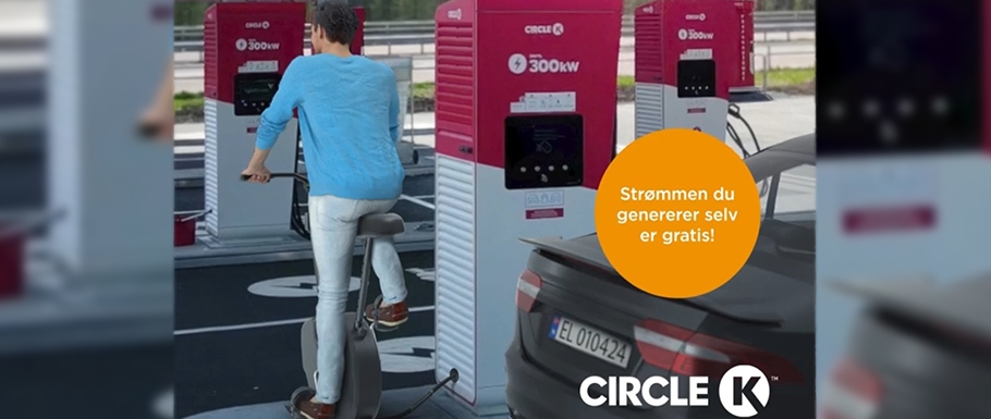 Circle K: Darmowe ładowanie samochodów energią mięśni.